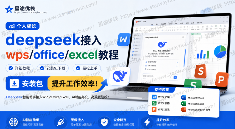 个人成长｜deepseek接入wps/office/excel教程 安装包 提升工作-星途优栈