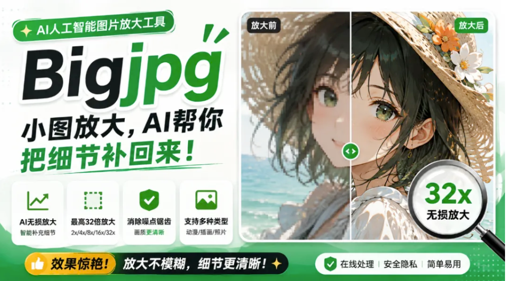图片[1]-Bigjpg —— 小图放大，AI帮你补细节-星途优栈
