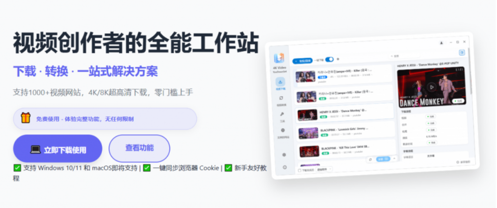 图片[2]-4K Video YouDownSet 多平台视频下载工具｜B 站油管高清视频批量解析下载软件-星途优栈