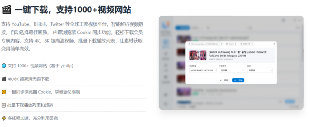 图片[3]-4K Video YouDownSet 多平台视频下载工具｜B 站油管高清视频批量解析下载软件-星途优栈