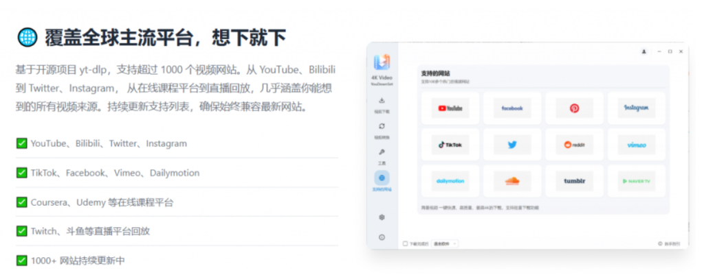 图片[4]-4K Video YouDownSet 多平台视频下载工具｜B 站油管高清视频批量解析下载软件-星途优栈